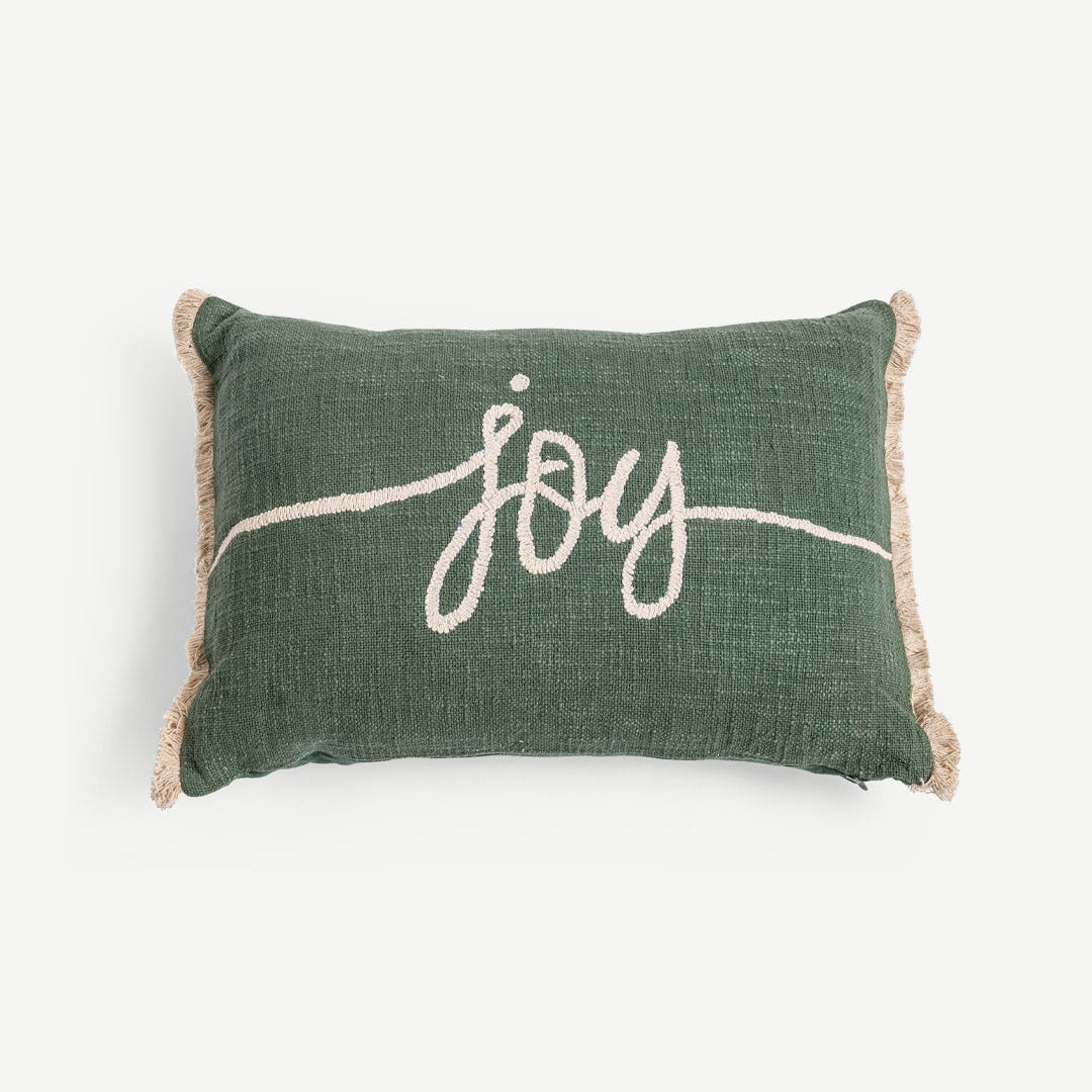 Christmas Joy Mistletoe Cushion