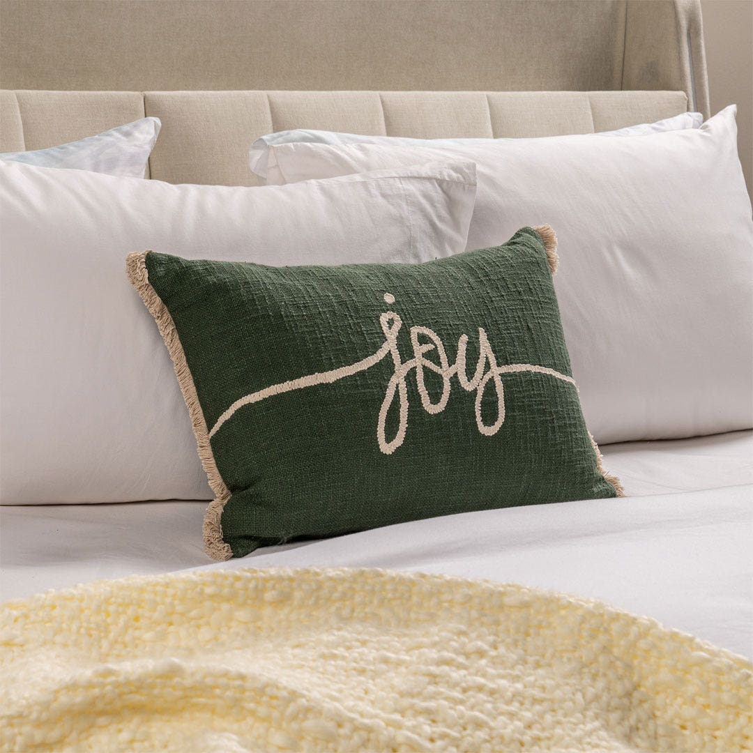 Christmas Joy Mistletoe Cushion