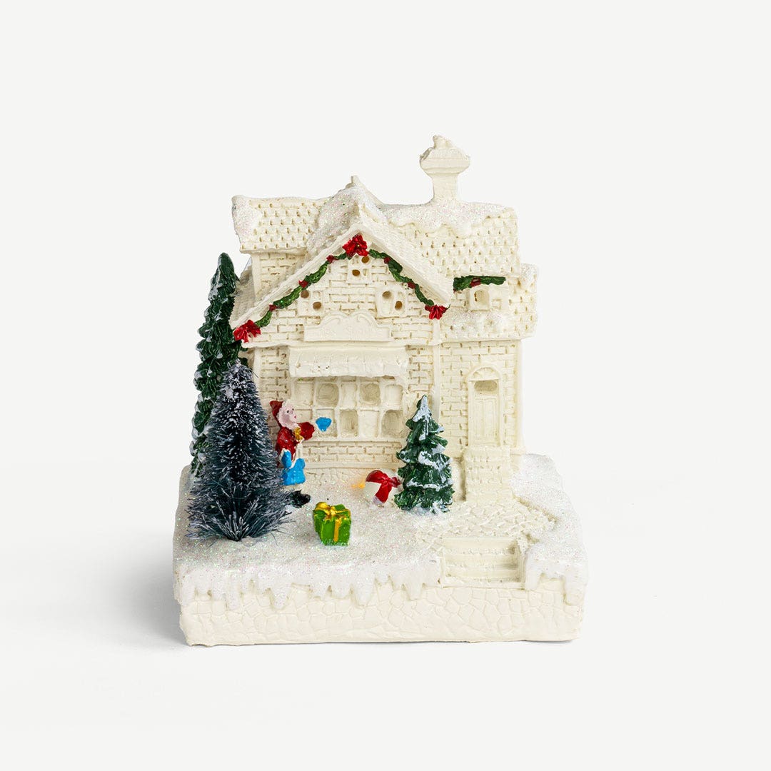 Christmas LED Resin House Natural 10L