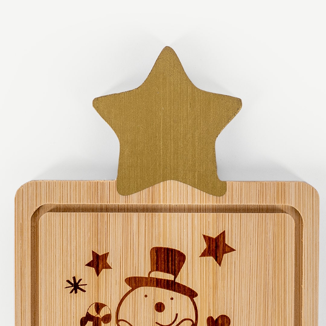 صينية تقديم كريسماس من الخيزران