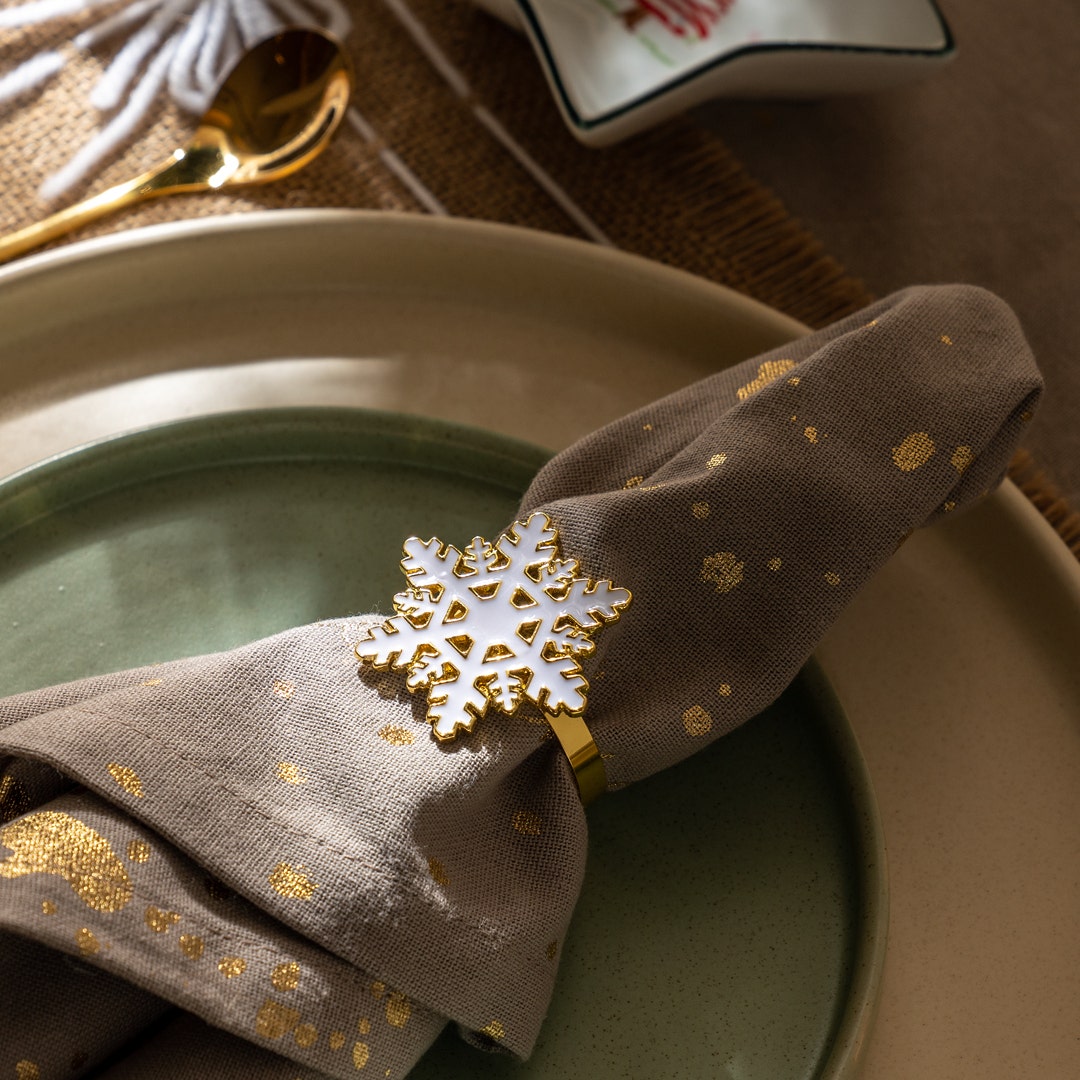 Buy Christmas Snowflake Napkin Ring Online at Best Price in UAE OC Home