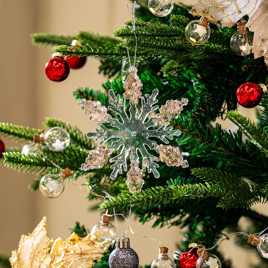 كريسماس ديكور معلق على شكل رقائق ثلج