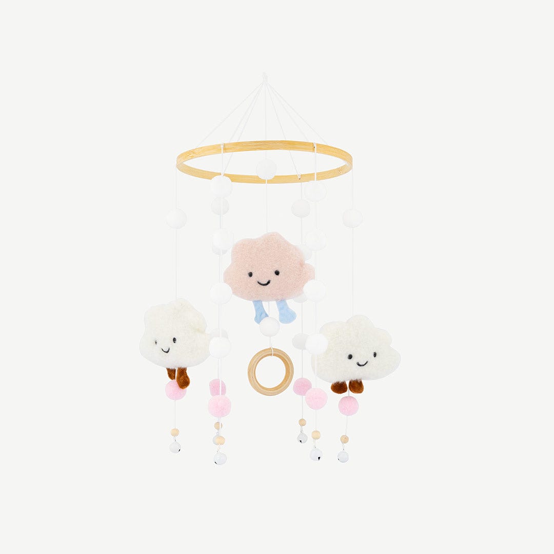 Clouds Hanging Decor Pink