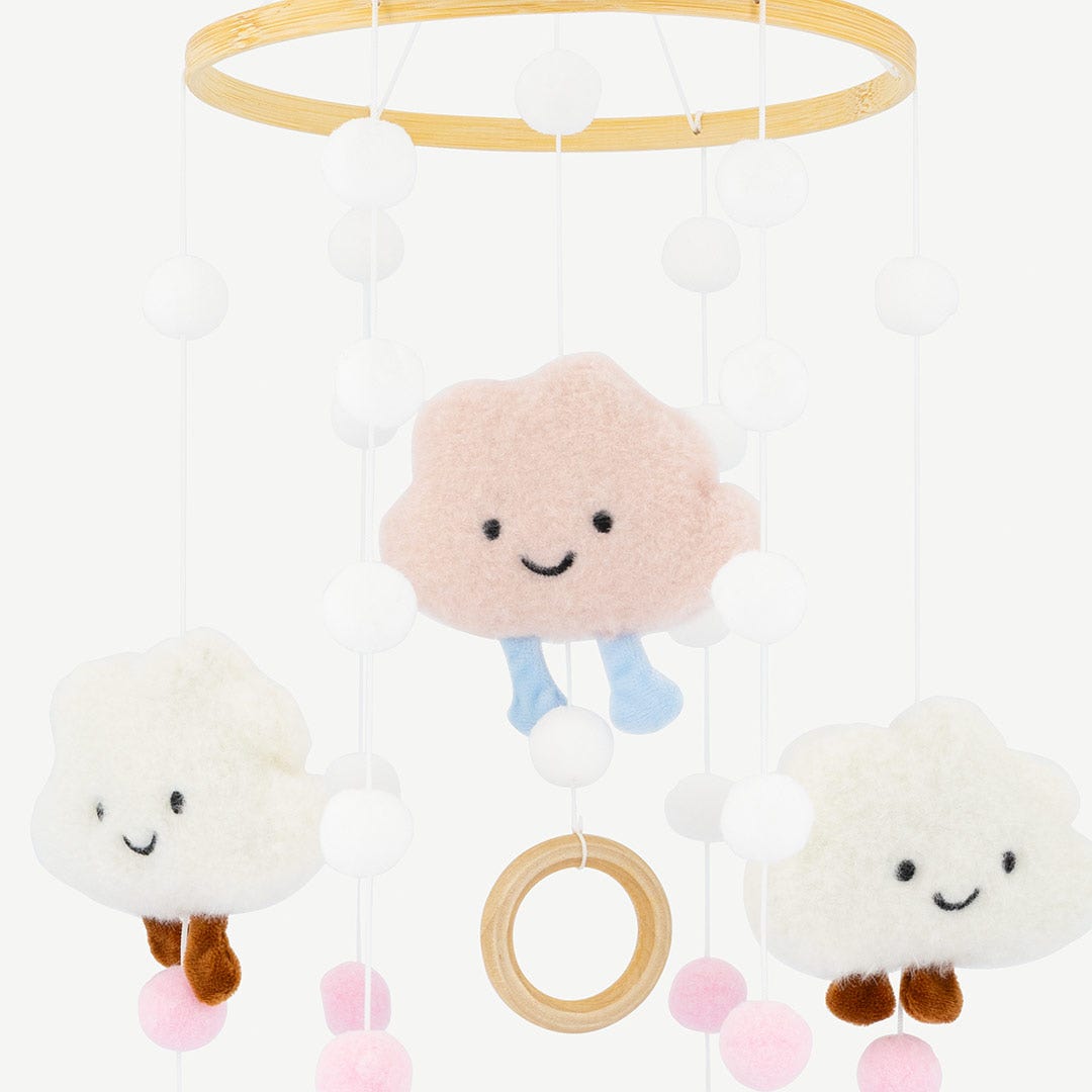 Clouds Hanging Decor Pink