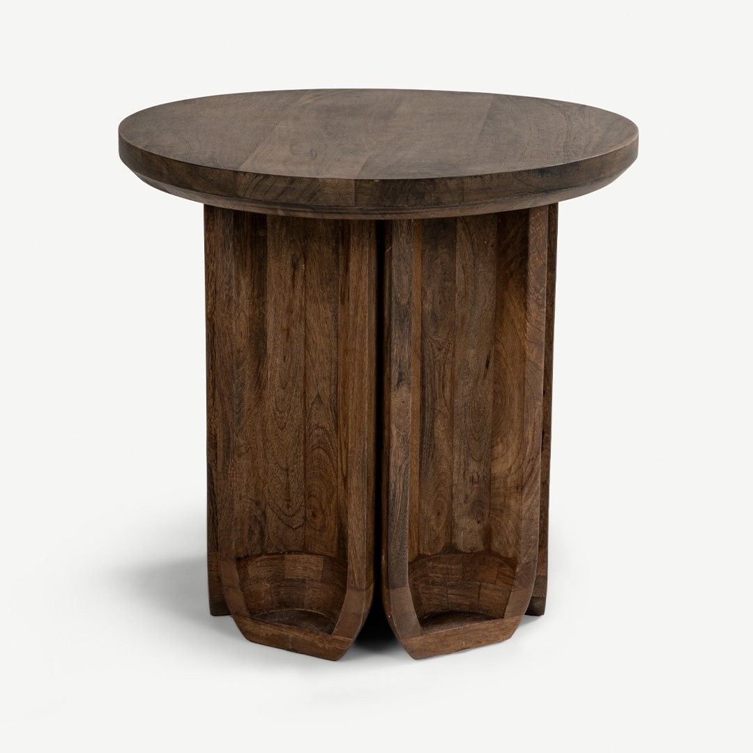 Clover End Table Brown