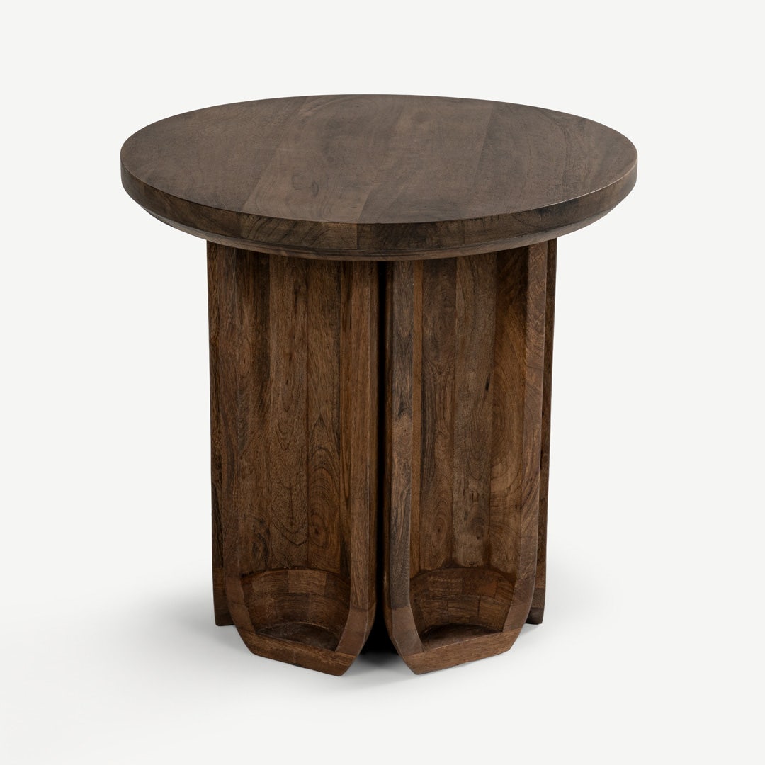 Clover End Table Brown