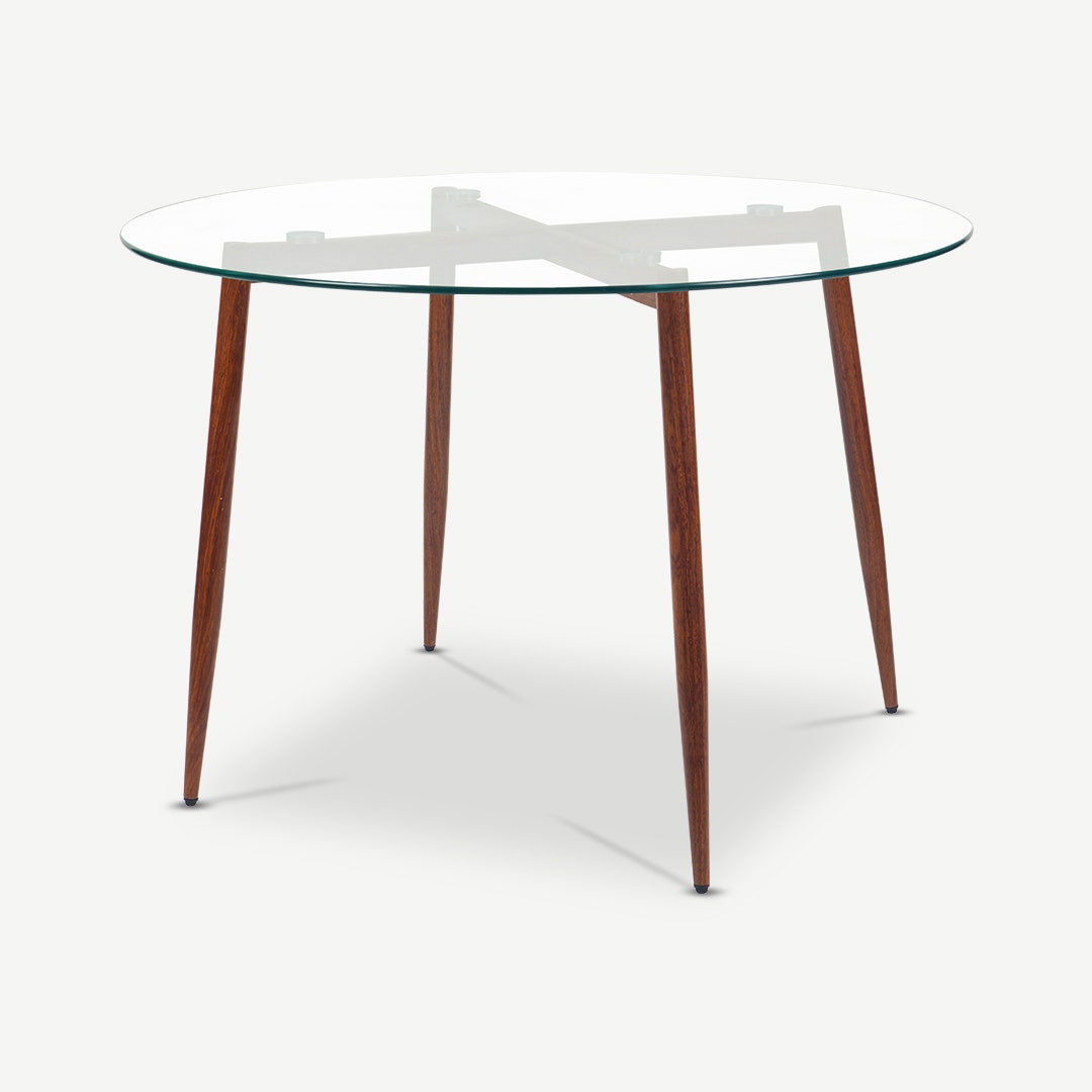 Glass top 4 seater dining table deals