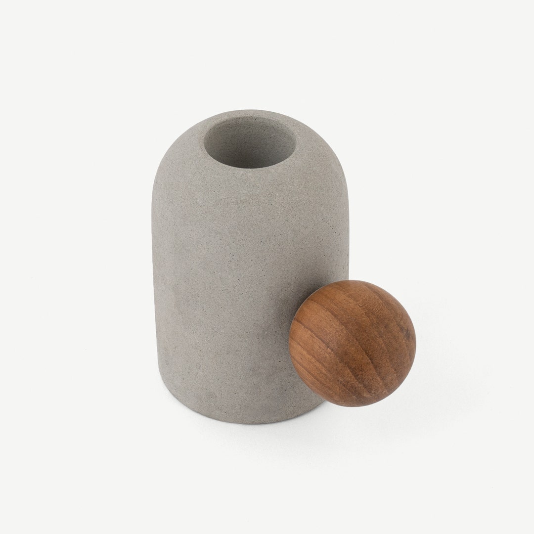 Coralisa Candle Holder Pastel Grey