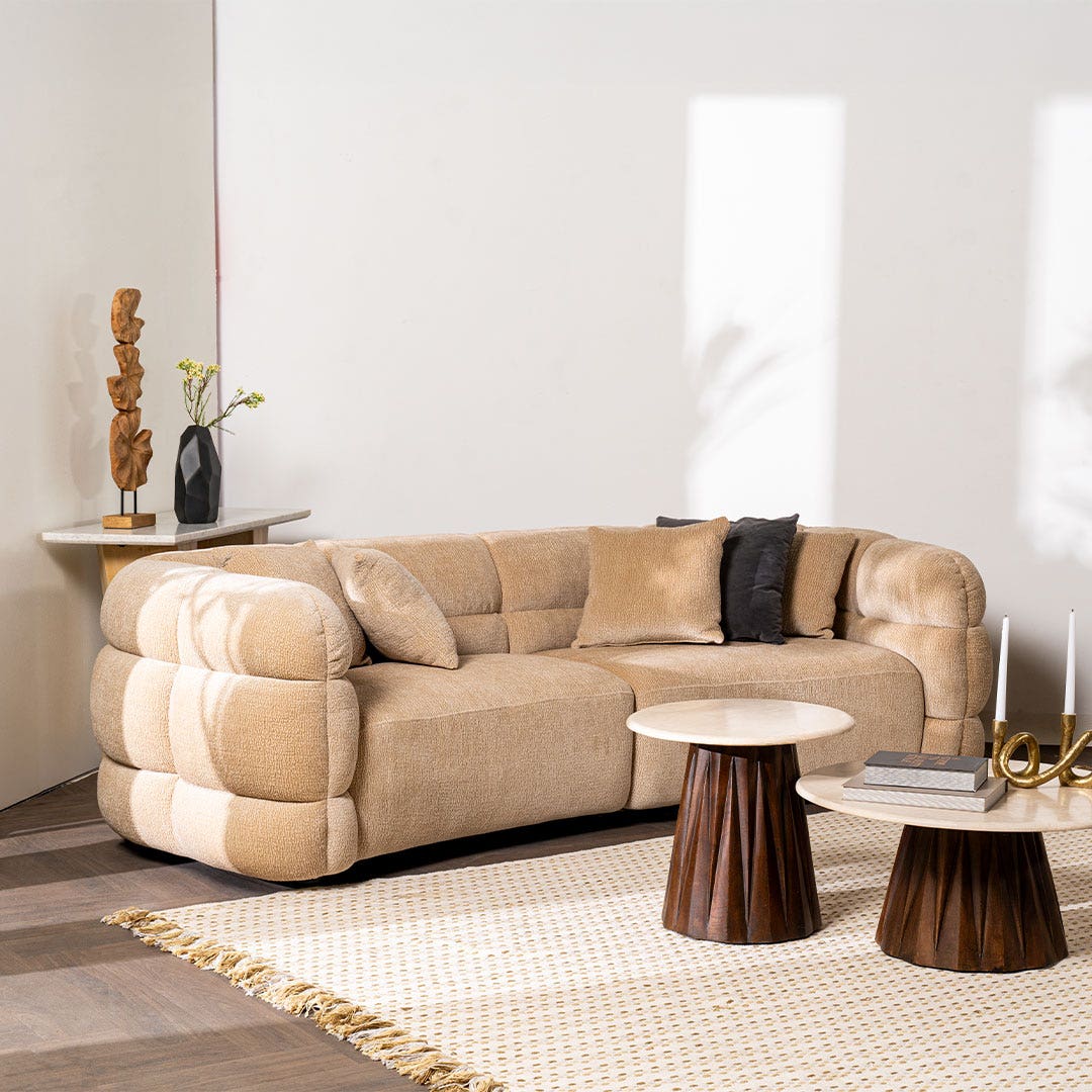 Cormac 3 Seater Sofa Ecru