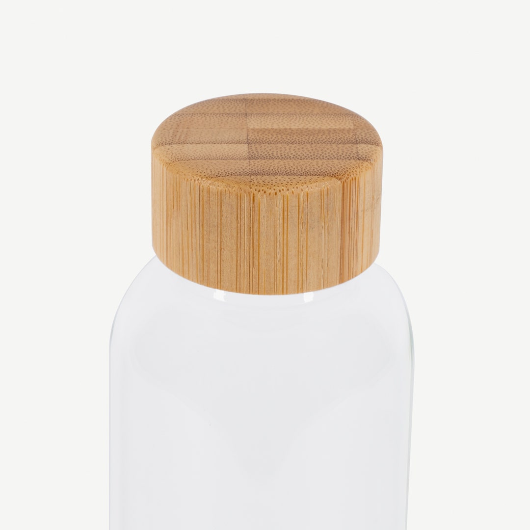 Dalie Glass Bottle With Bamboo Lid 550ml