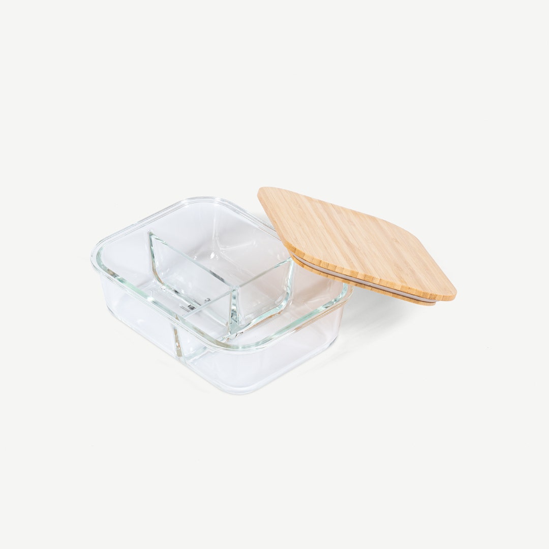 Dalie Glass Food Container with 3 Dividers