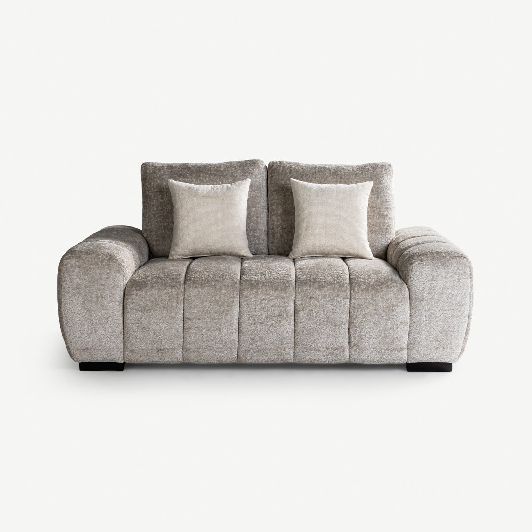 Dellia 2 Seater Sofa Silver