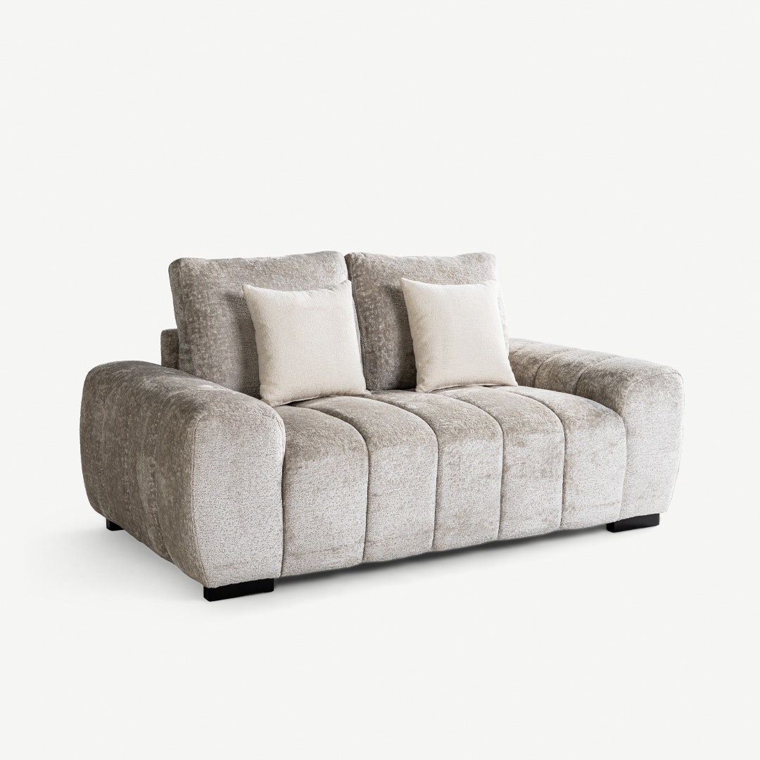 Dellia 2 Seater Sofa Silver