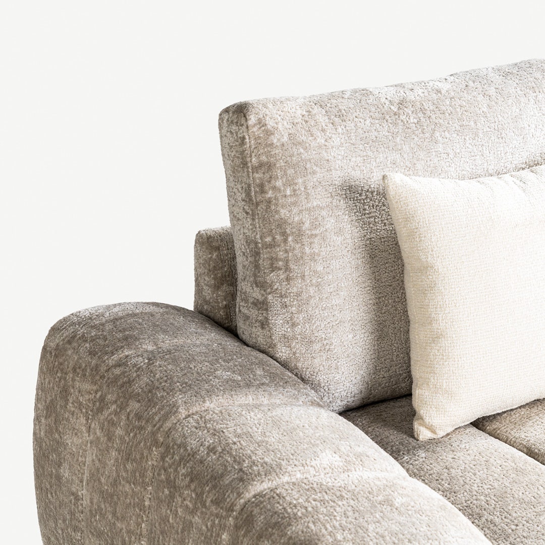 Dellia 2 Seater Sofa Silver