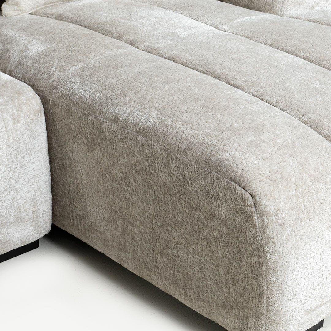 Dellia Right Corner Sofa Silver