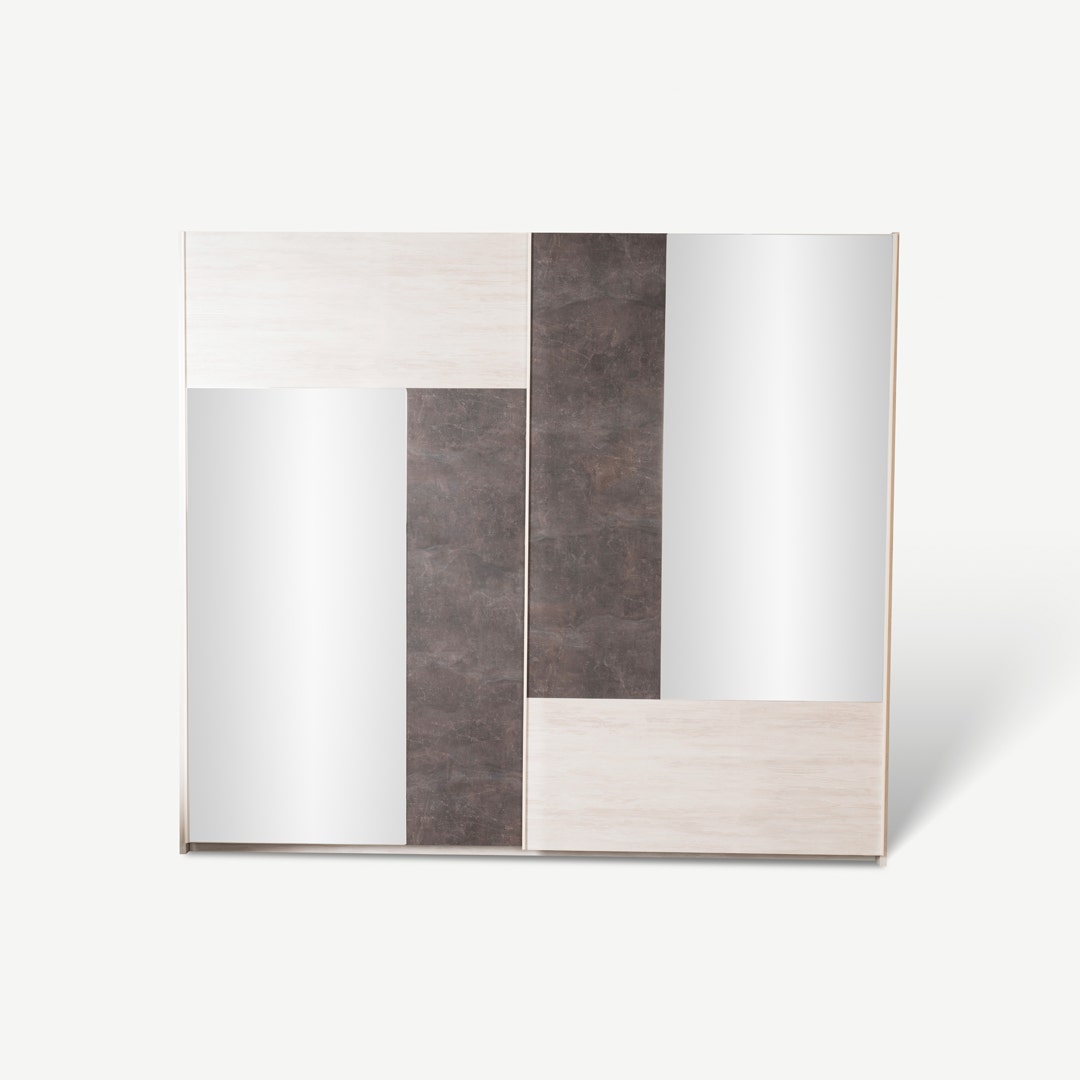 ديوي خزانة ملابس بابين منزلقين - بيج