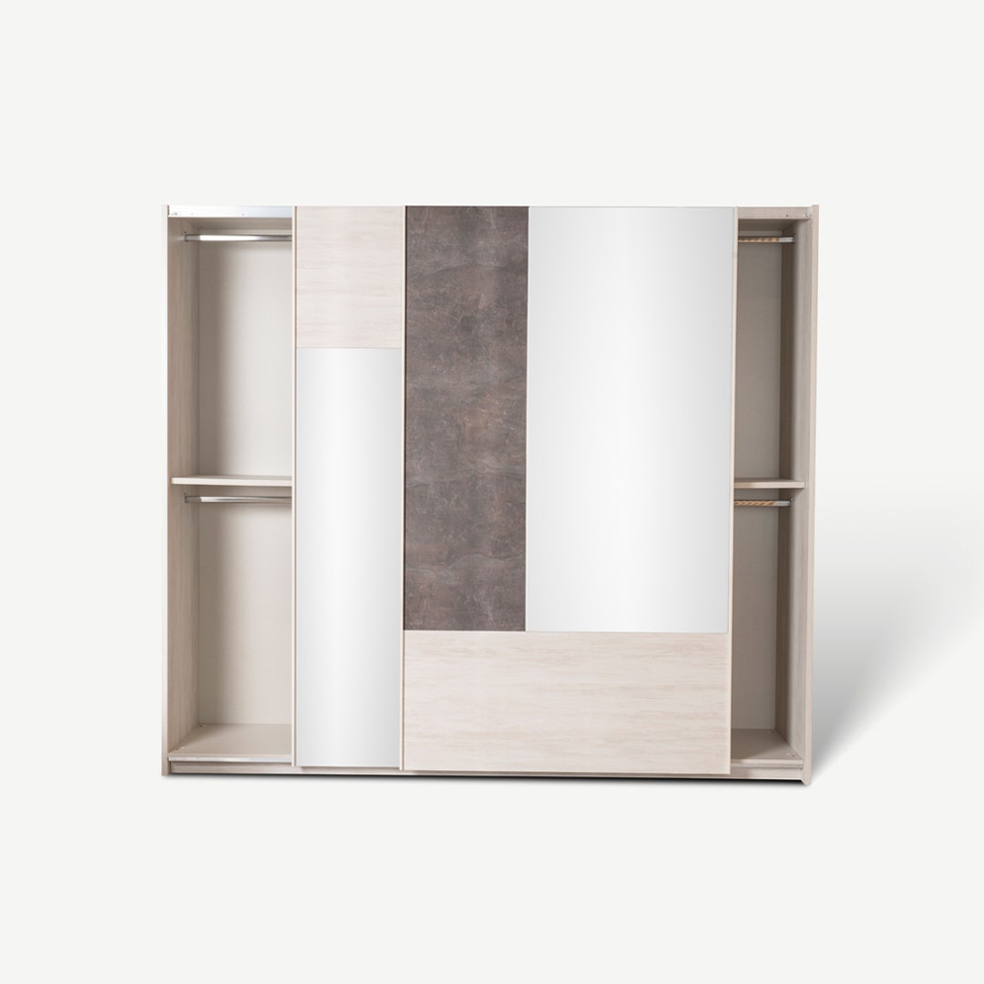 ديوي خزانة ملابس بابين منزلقين - بيج