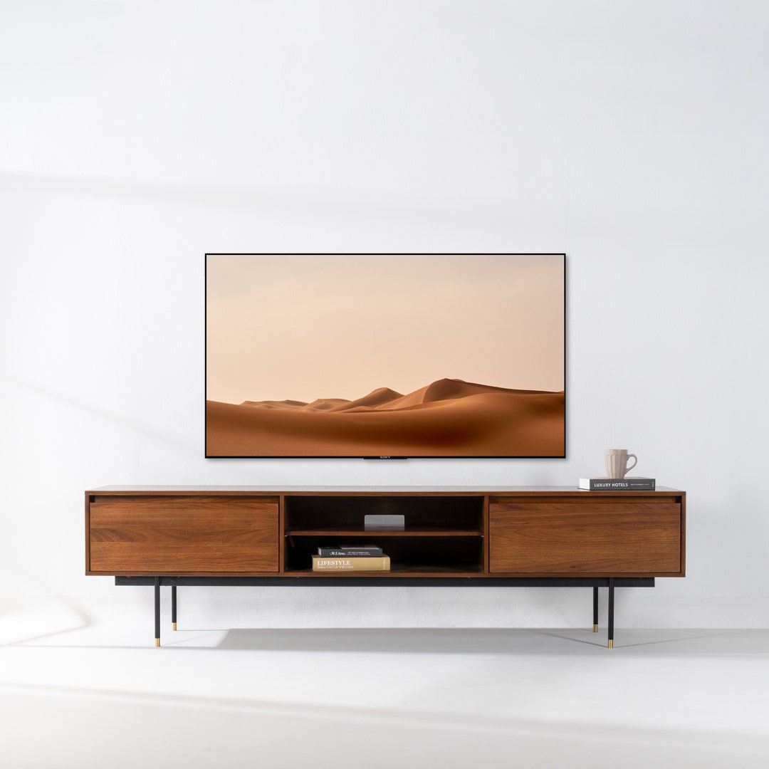 Brown and clearance white tv unit