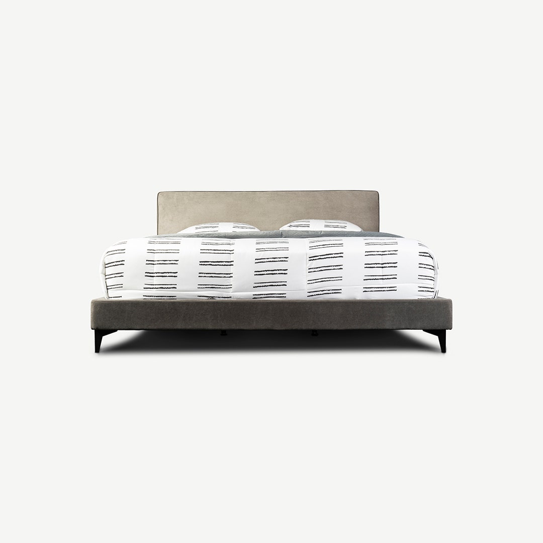 سرير إدي - رمادي