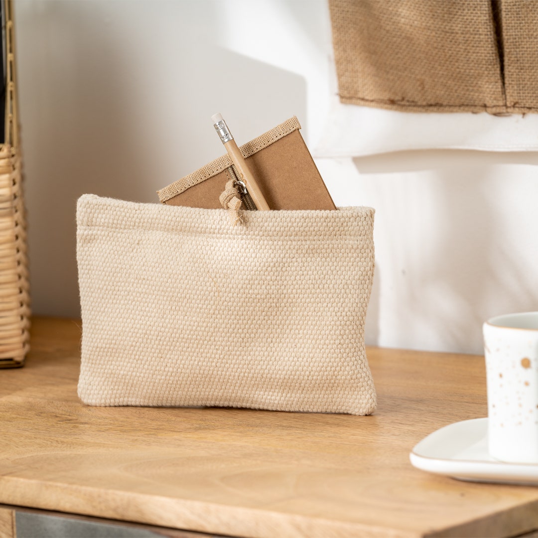 Effie Woven Cotton Pouch 21cm
