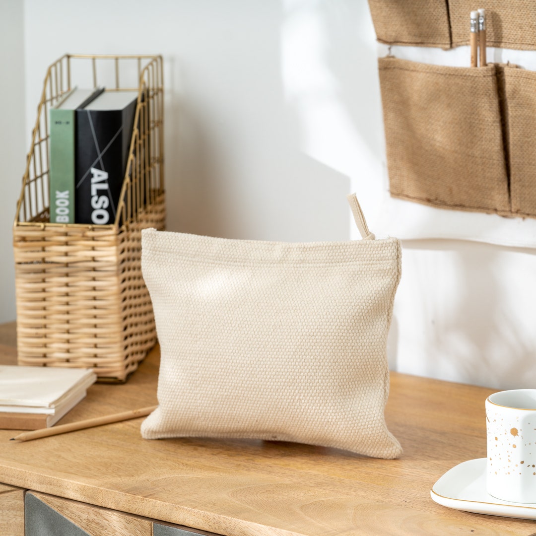 Effie Woven Cotton Pouch 23cm