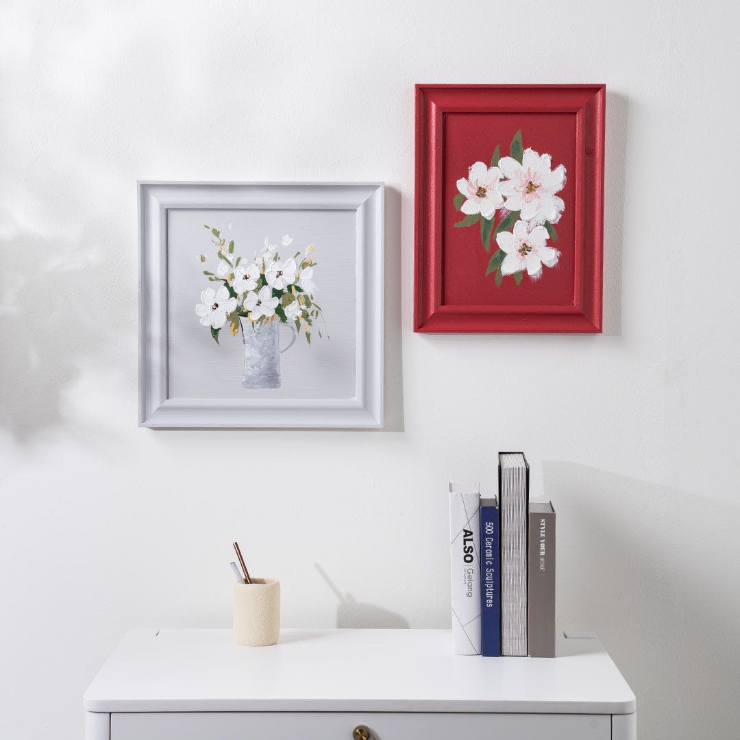 Emer Hand Painted Wall Art - 40x40 cm