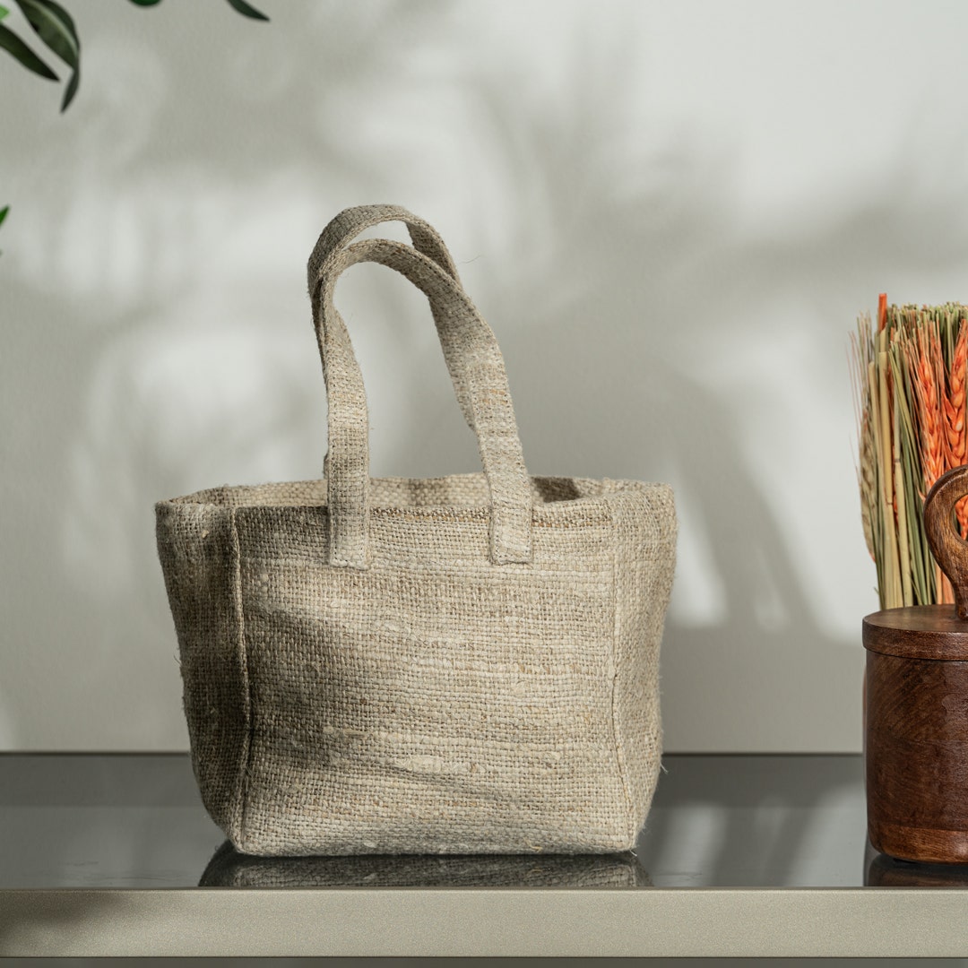 Erinn Natural Hemp Tote Bag 16cm