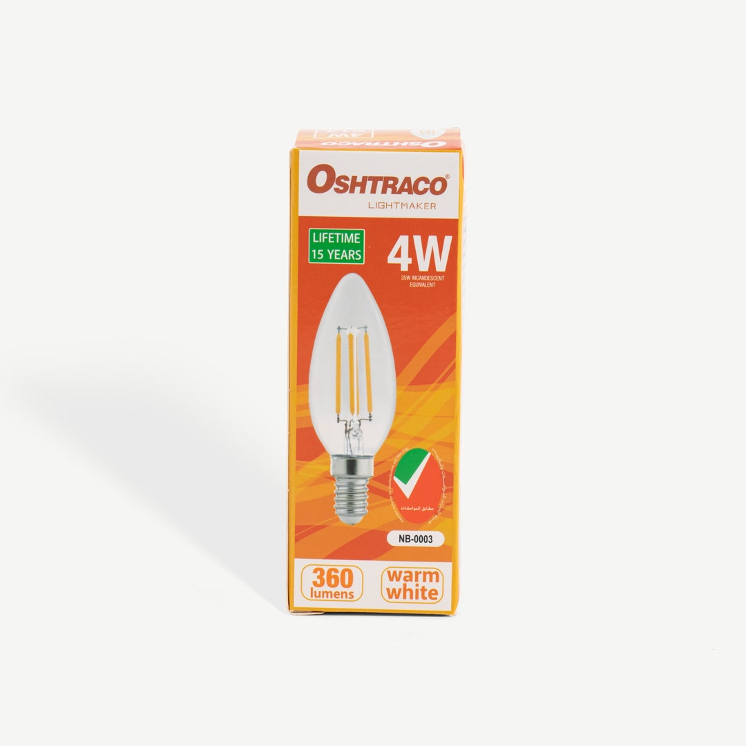Oshtraco Clear Filament Bulb - 4W E14