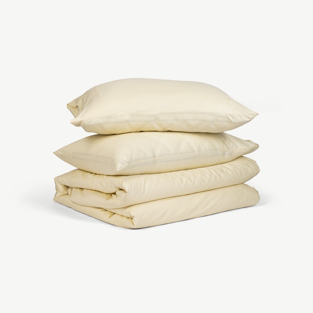 Esther Duvet Cover Set 200x200cm- Ivory