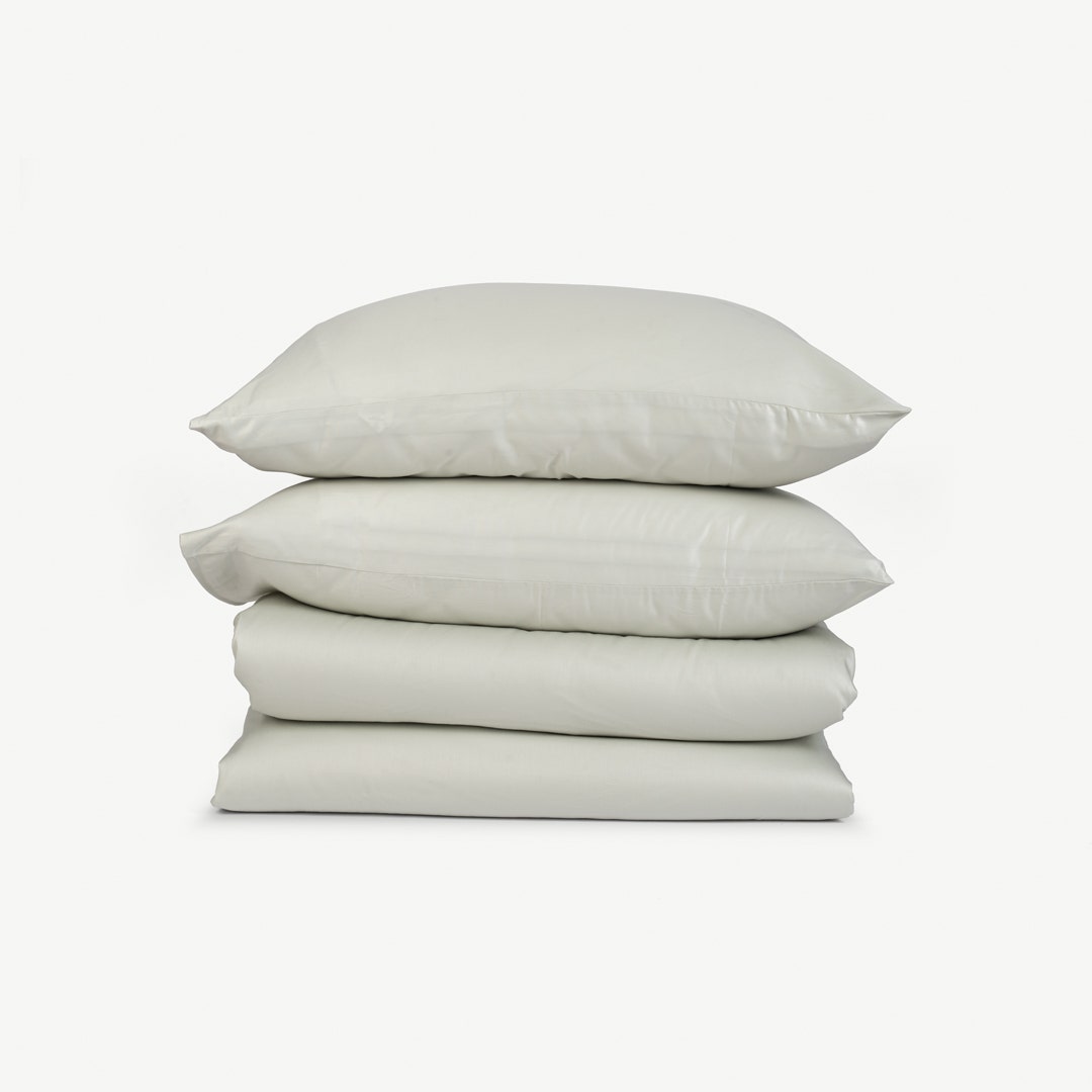 Esther Duvet Cover Set 200x200cm- Sage