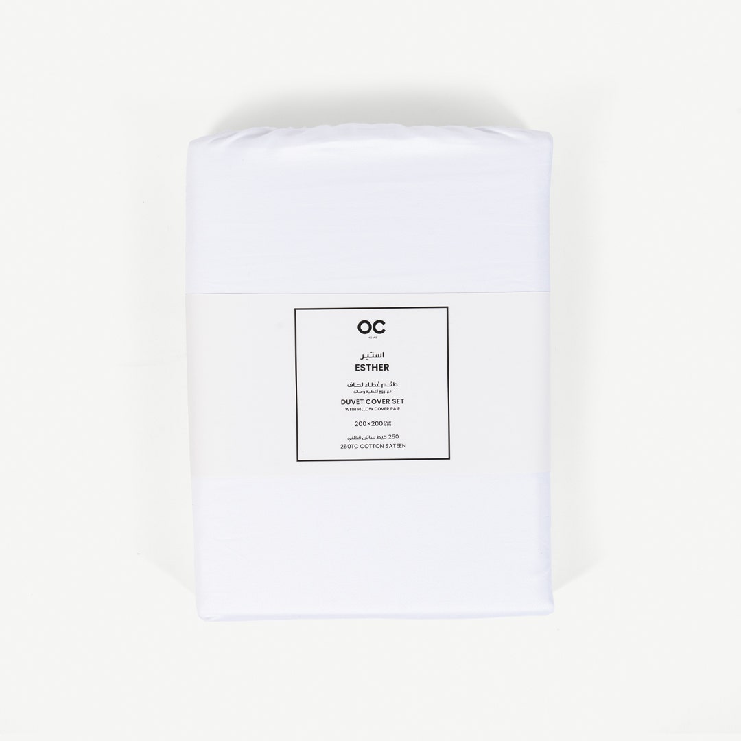 Esther Duvet Cover Set 220x260cm- White