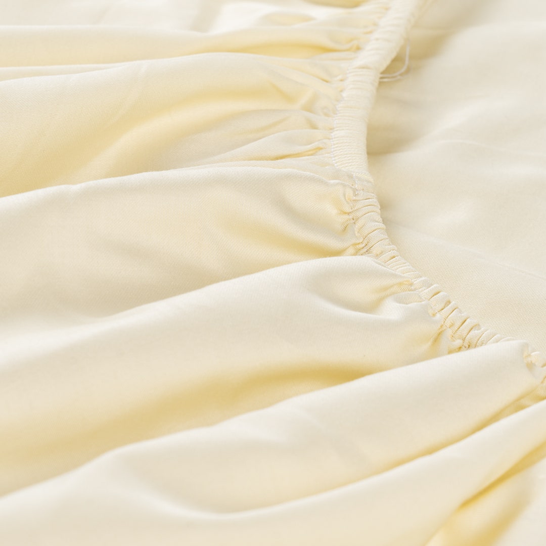 Esther Fitted Sheet 180x200cm- Ivory