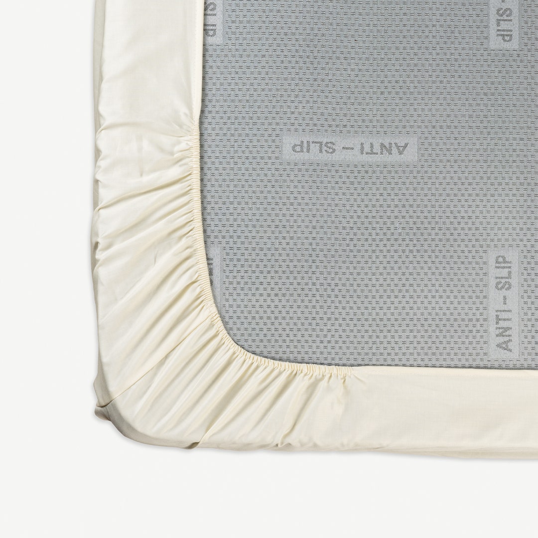 Esther Fitted Sheet 200x200cm- Ivory