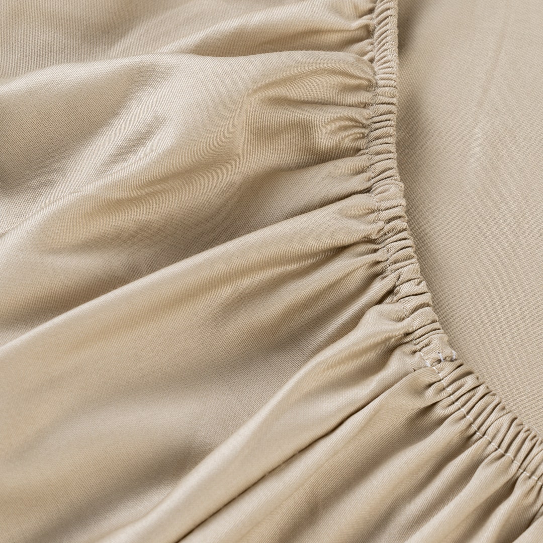 Esther Fitted Sheet 160x200cm- Sand