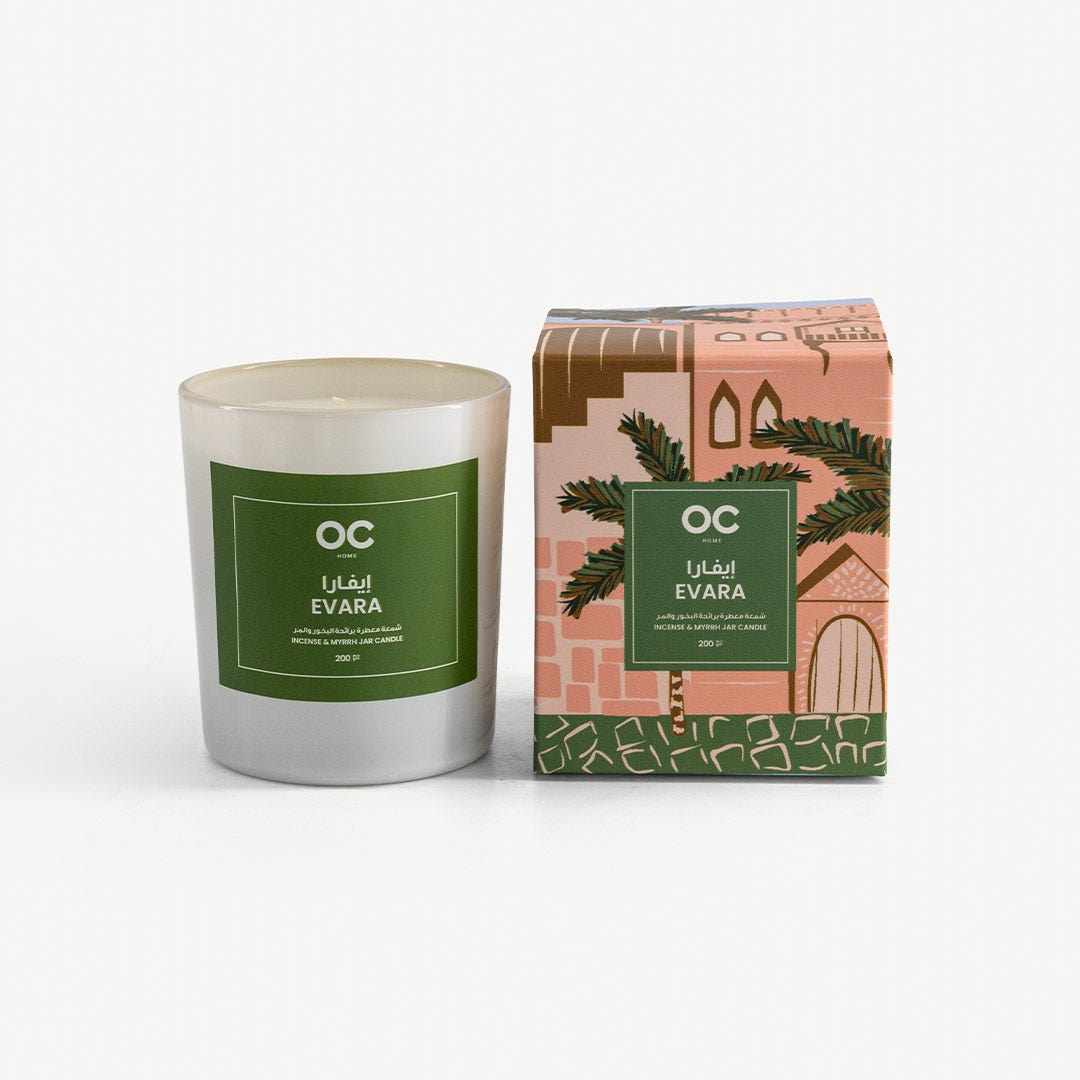 Evara Jar Candle-Incense & Myrrh 200gm