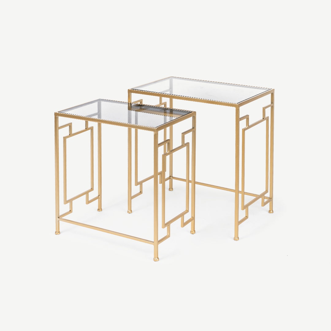 Buy Eve Nest of Tables 51x30x53cm Gold Online at Best Price in UAE