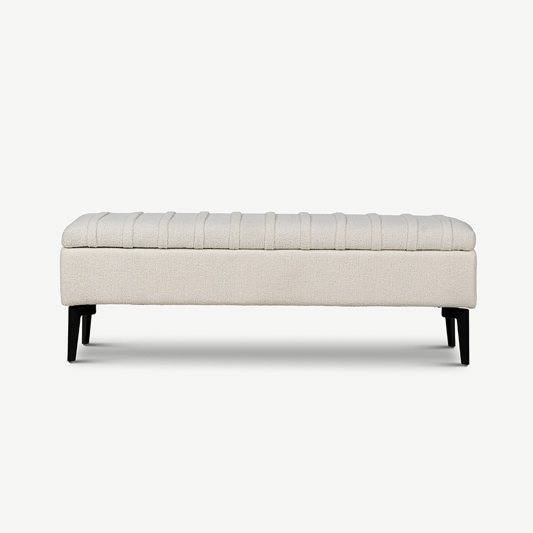 Finland Bench with Storage Ivory