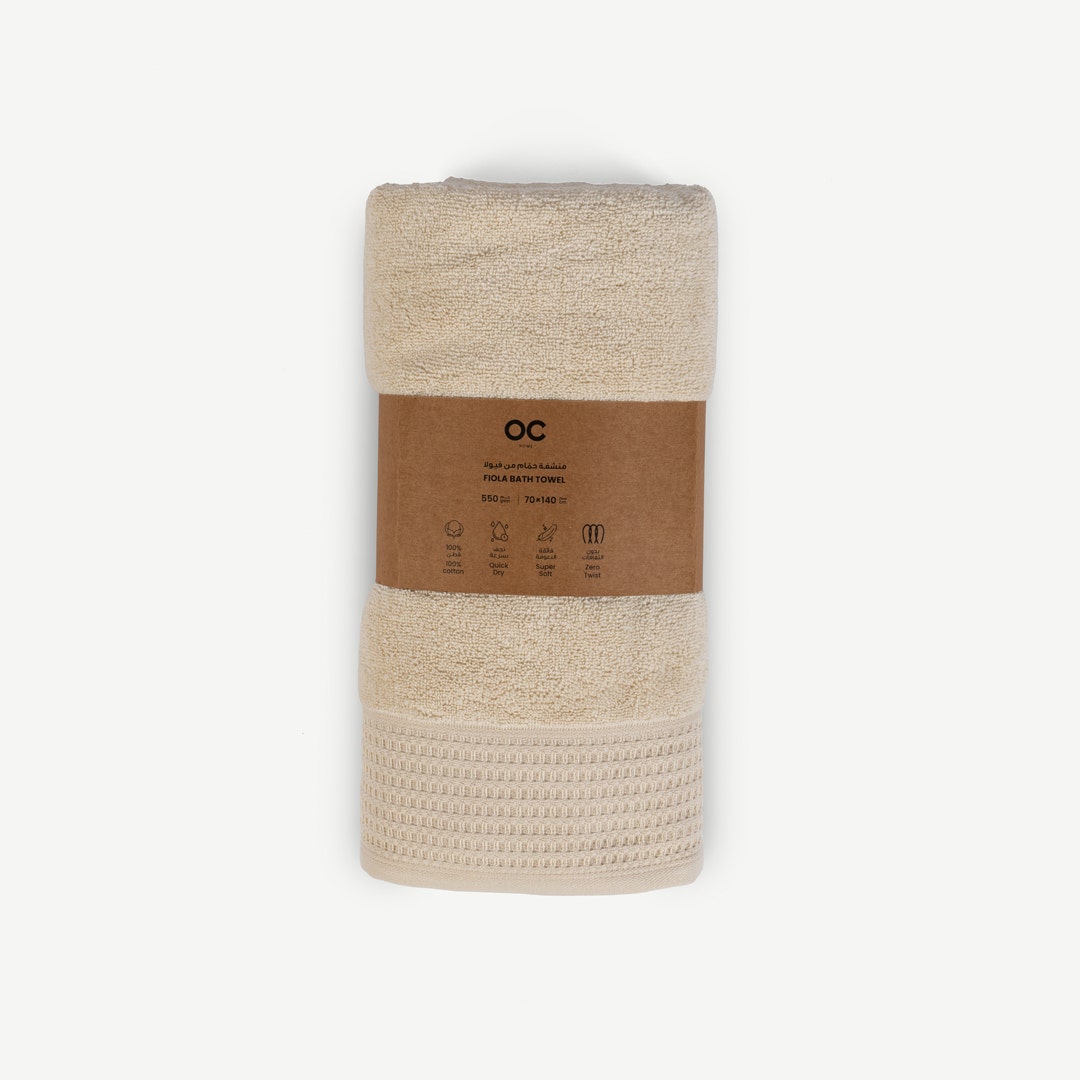 Buy Fiola Bath Towel Ivory 70x140cm Online at Best Price in UAE