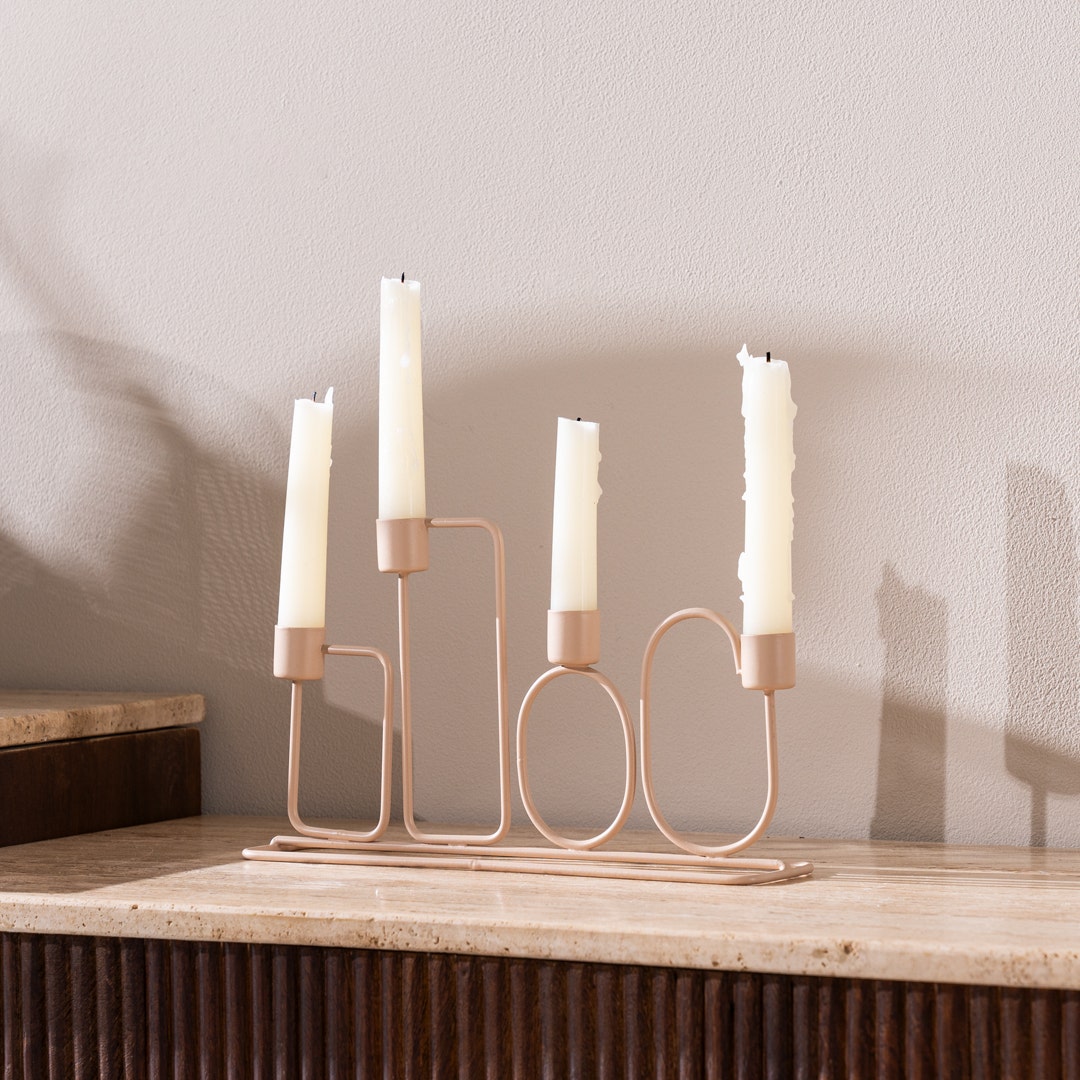 Fiora Quad Candle Holder -Sand
