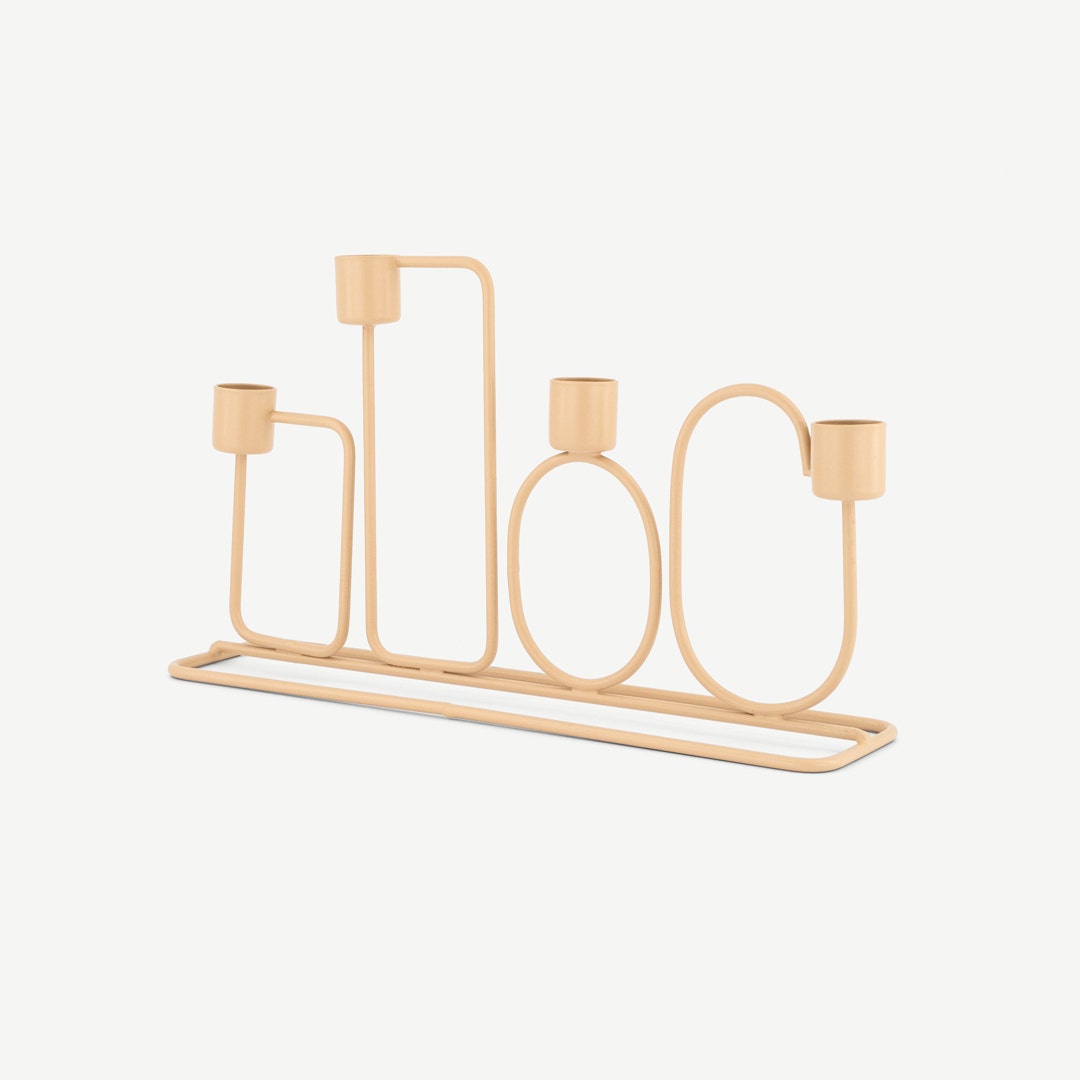 Fiora Quad Candle Holder -Sand