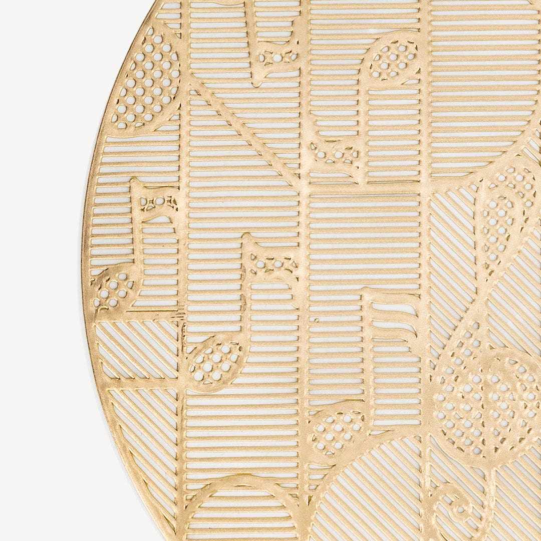 فريسكو مفرش طاولة 38x38 سم - ذهبي