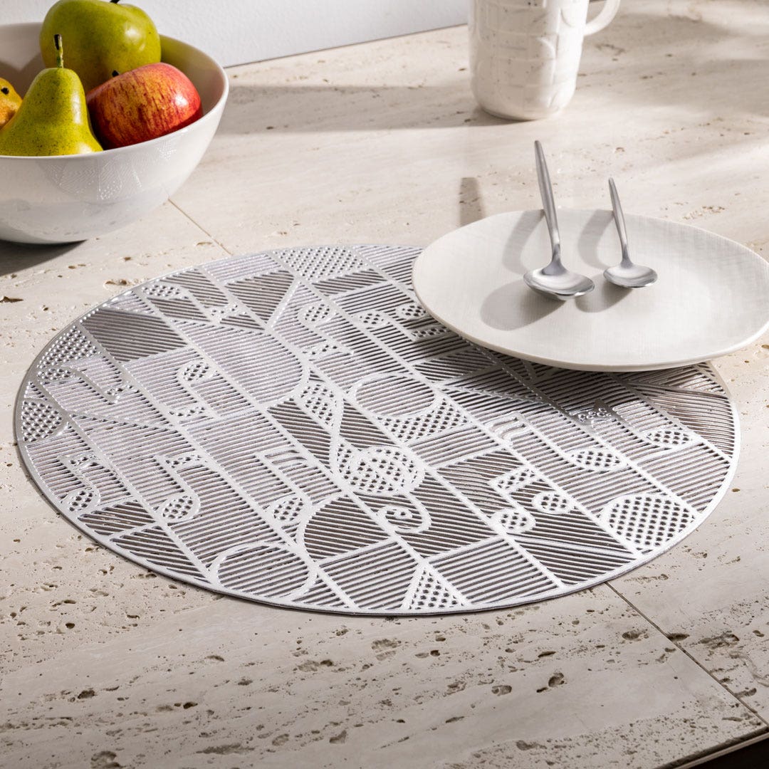 Fresco Placemat Silver -38x38cm