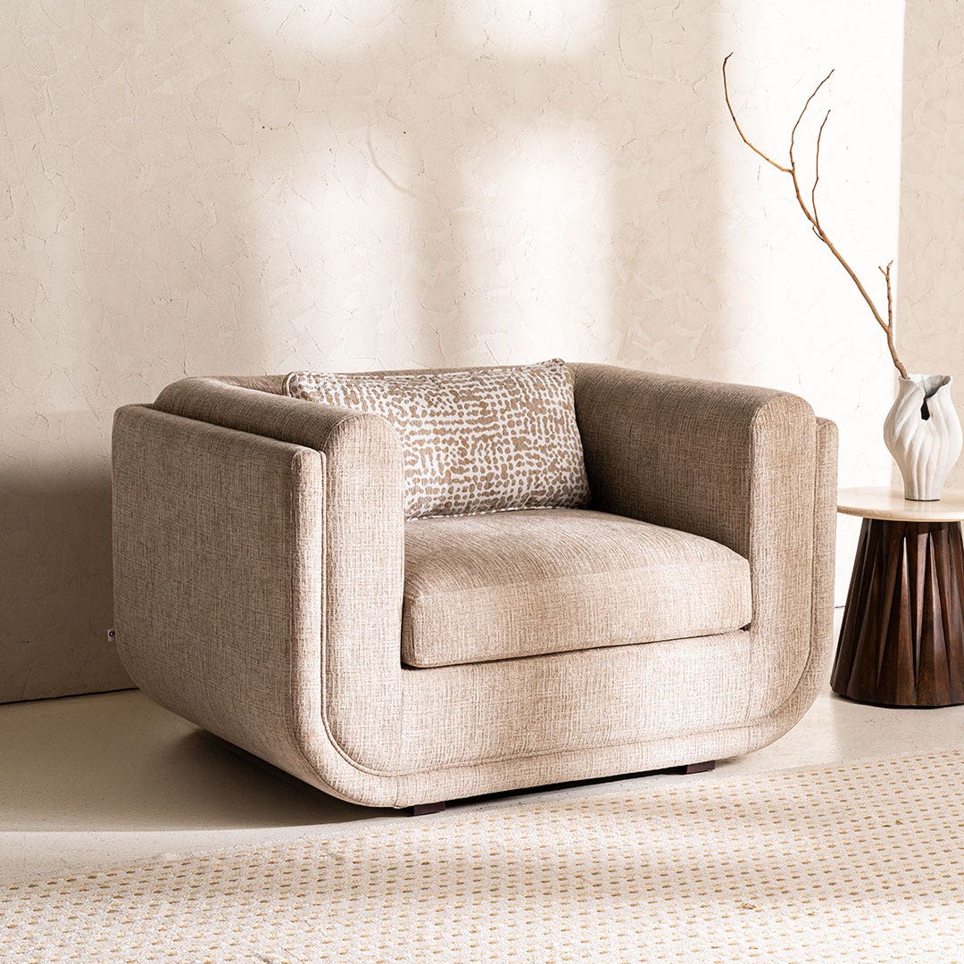 Frest 1 Seater Sofa Ecru