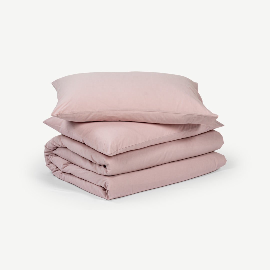 Gavin Wash Ctn Duvet Cover Set 230x220cm-Pink
