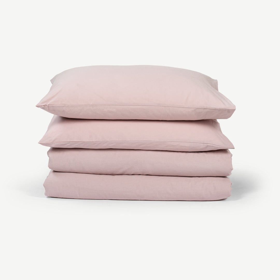 Gavin Wash Ctn Duvet Cover Set 230x220cm-Pink