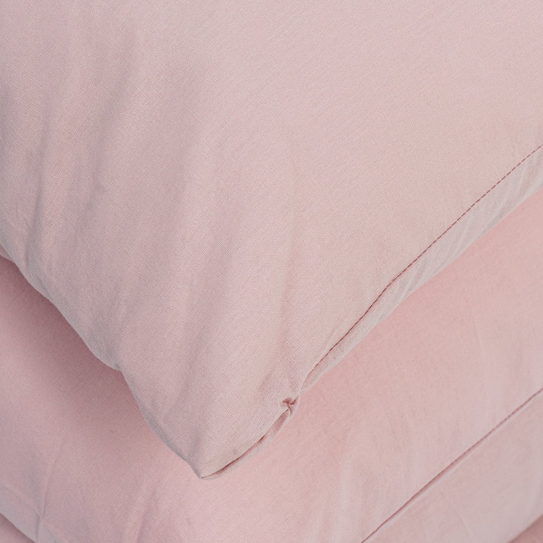 Gavin Wash Ctn Duvet Cover Set 230x220cm-Pink