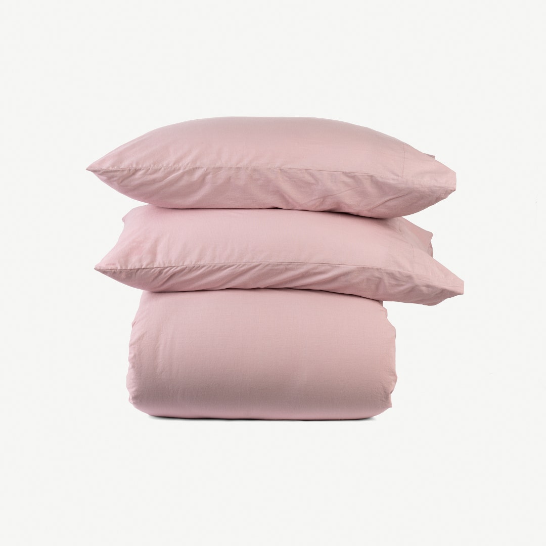 Gavin Wash Ctn Duvet Cover Set 260x220cm-Pink