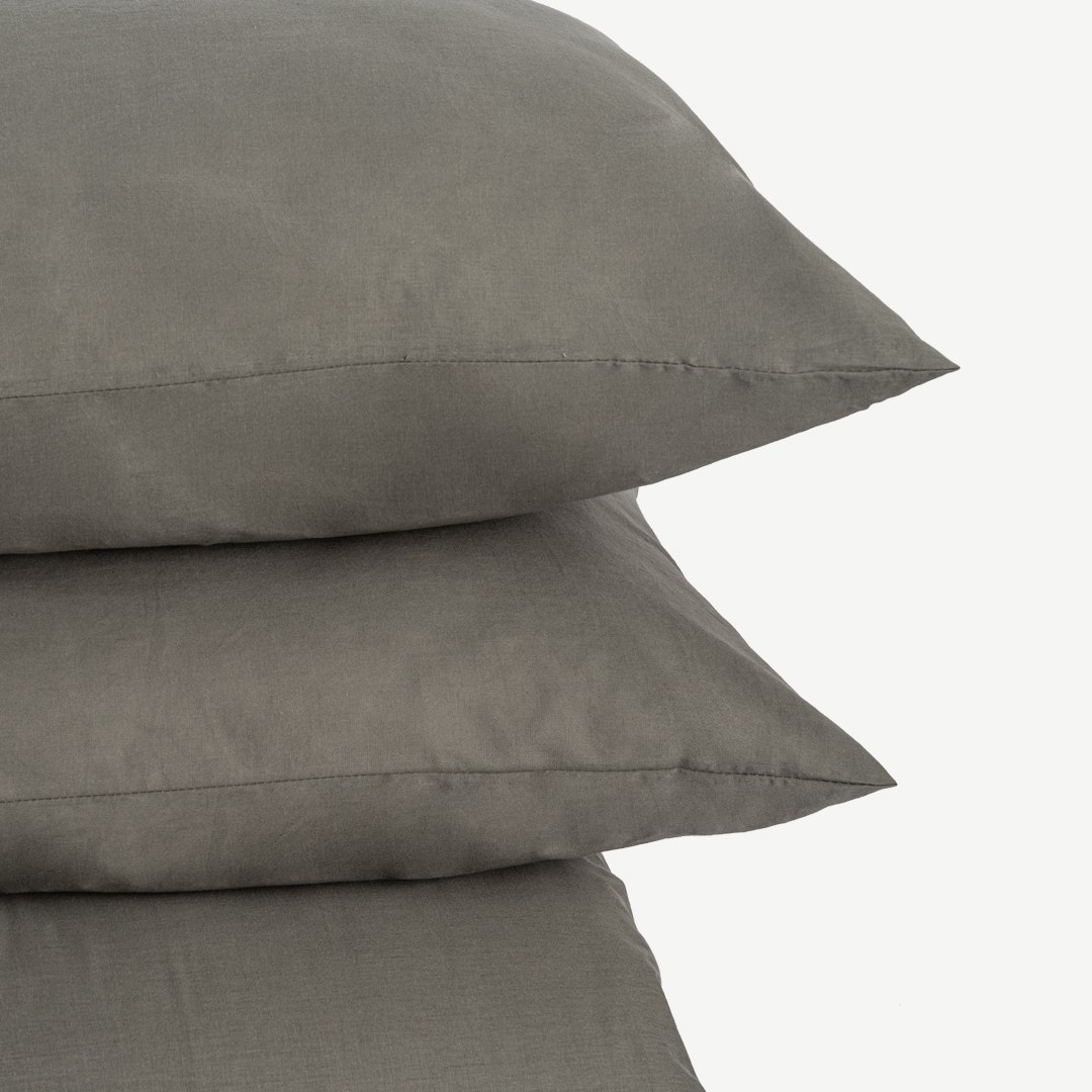 Gavin Washed Cotton Duvet Cover Set -Grey