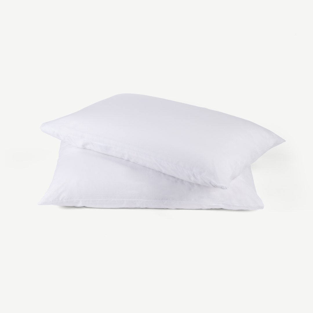 Gavin Washed Cotton Pillowcase Pair -White