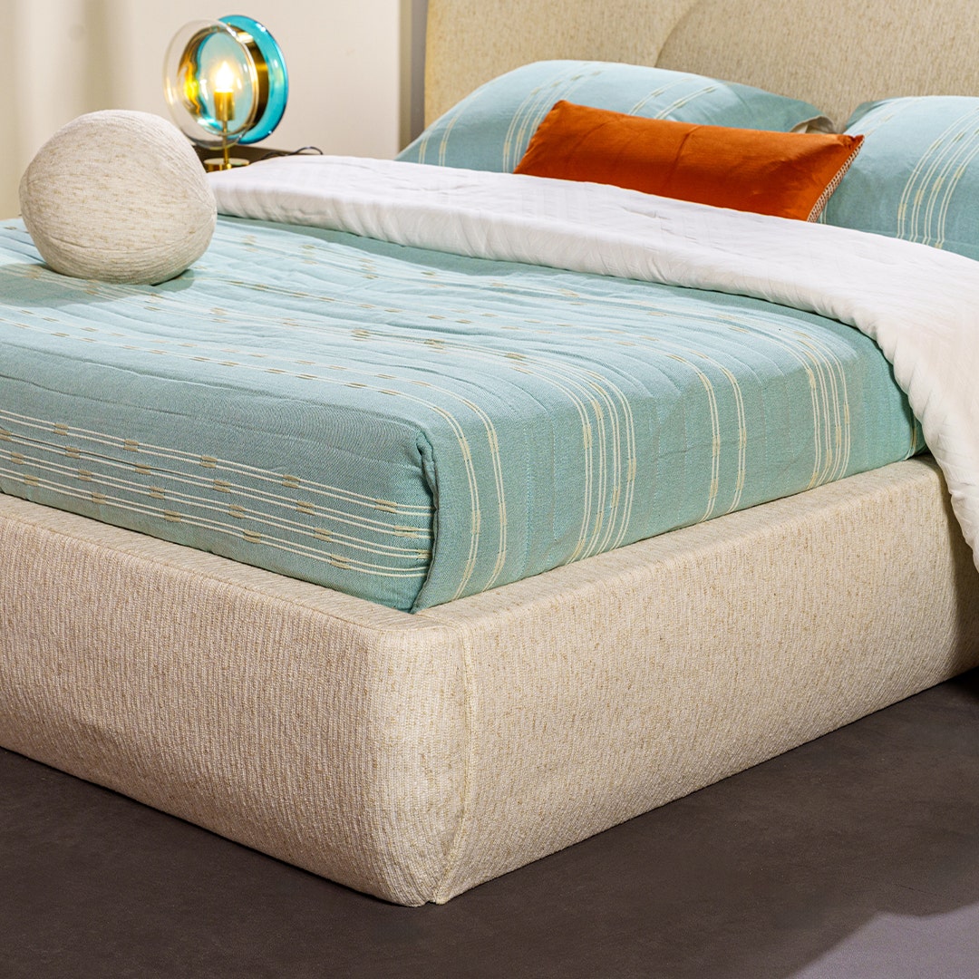 Gene Jacquard Bedspread Set Blue-220x240cm